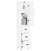 VidaXL Buffet haut Blanc brillant 34,5x34x180 cm Bois d'ingénierie 3198827