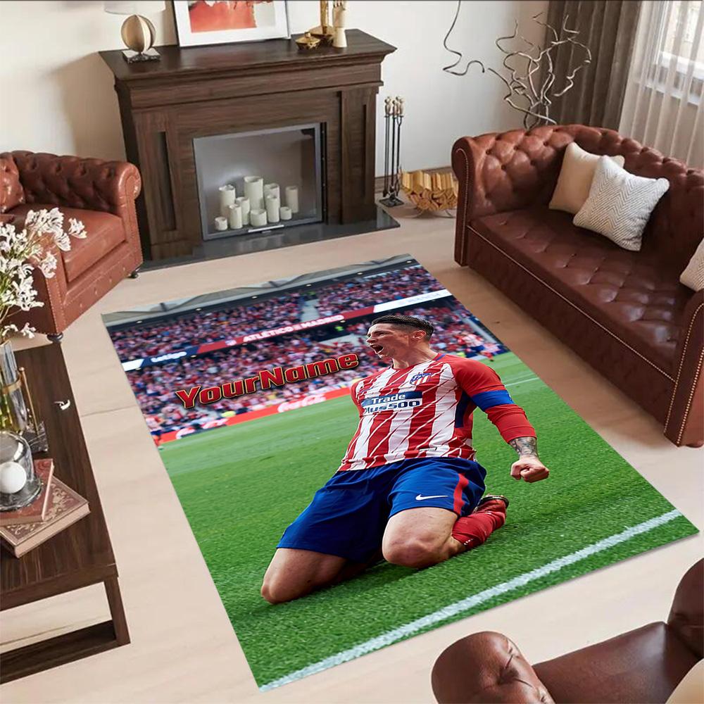 Atletico Madrid Personalized Name Area Rug Perfect for Dining Room Outdoor Hallway Study room Anti-slip Rug Office home decor