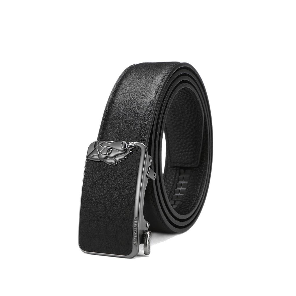 Herrengürtel Automatische Schnalle Business Vielseitiger Gürtel High End Oberste Schicht Rindsleder Geburtstag Feiertag Hose