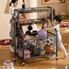 Rolling Sports Ball Storage Cart Portable for Playroom, Athletes, Coaches