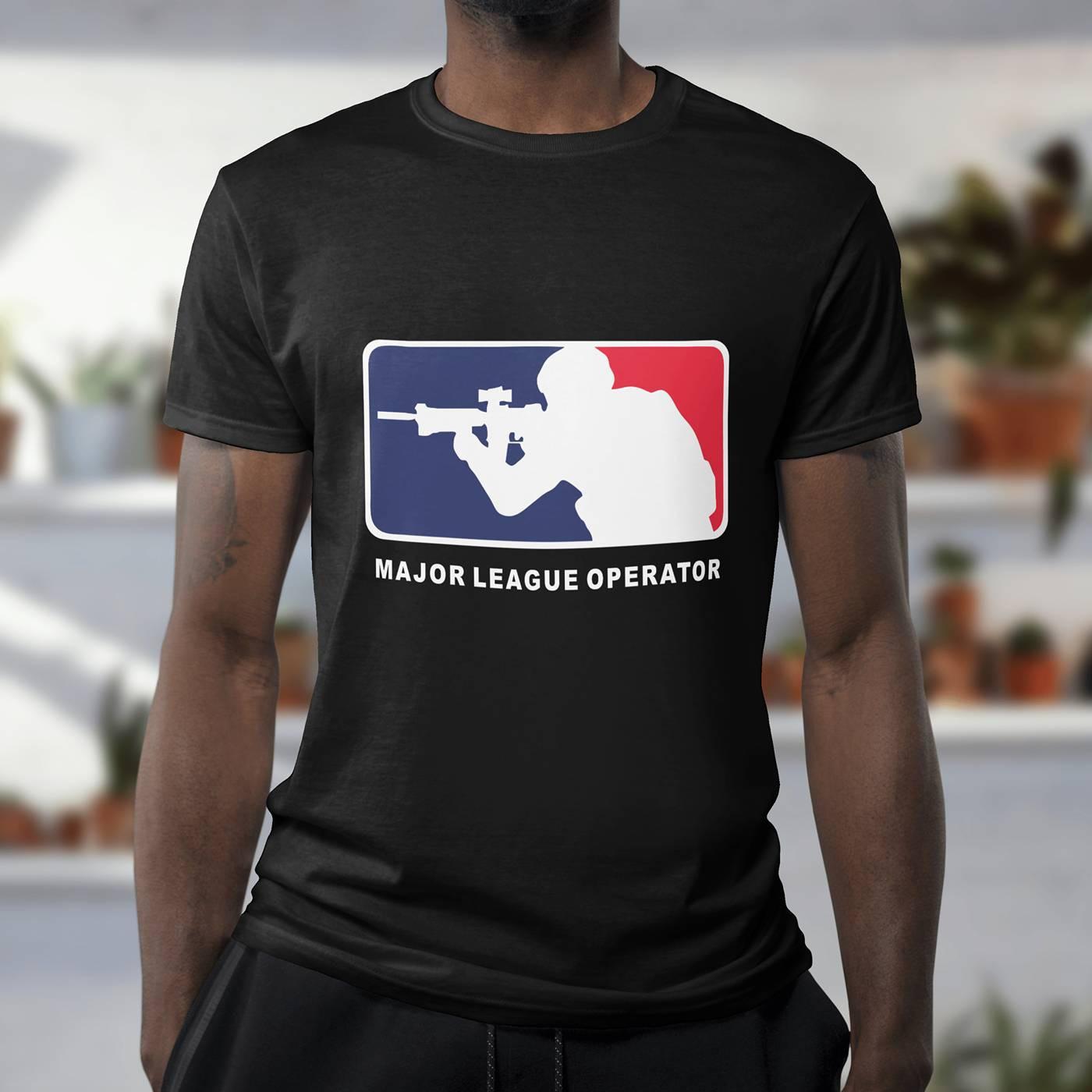 

MAJOR LEAGUE OPERATOR T-Shirt | Soldier Veteran Tee | War Gun Military Top S разноцветный