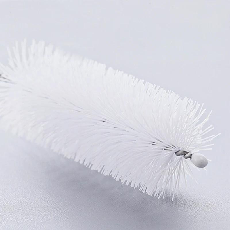 Bottle Clean Brushes 10pcs Set Stainless Steel Soft Hair Brush Pipette Straws Brushes Multipurpose Household Cleaning Tools