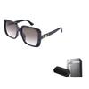 Gucci Plate Square Frame Havana Sunglasses Women's Plastic Square Sunglasses
