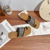 Flat-bottomed cool slippers for women's summer outer wear with hollow slippers for women's fashion casual style versatile soft-soled women's shoe