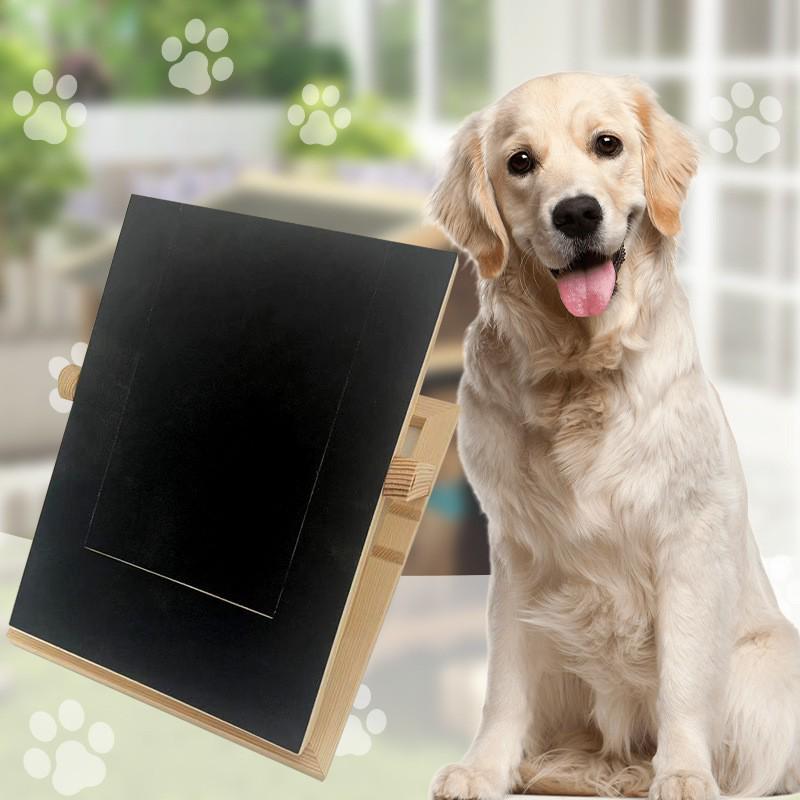 Verstellbarer Hölzerner Hunde-Nagelschaber & Kratzbrett mit Futter-Napf-Futterspender