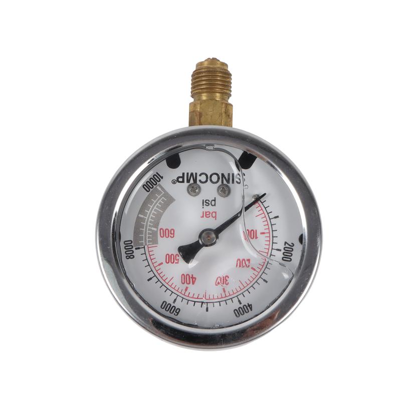 Hydraulic Pressure Gauge 60Mpa 600Bar 10000Psi Hydraulic Air Gas Water Oil Pressure Measuring Tool Manometer For Pump Compressor