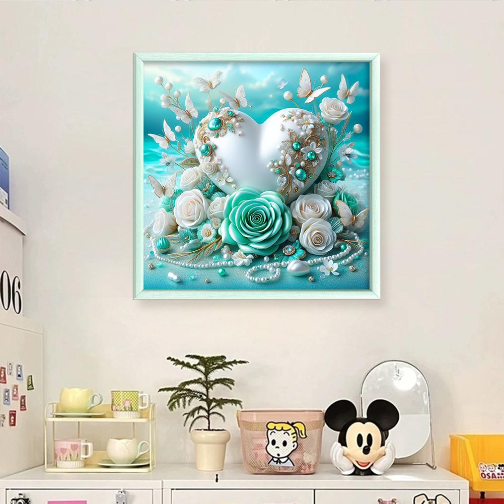 Heart Printed Cross Stitch Kit DIY 11CT Thread Art Needlework Home Wall Decor