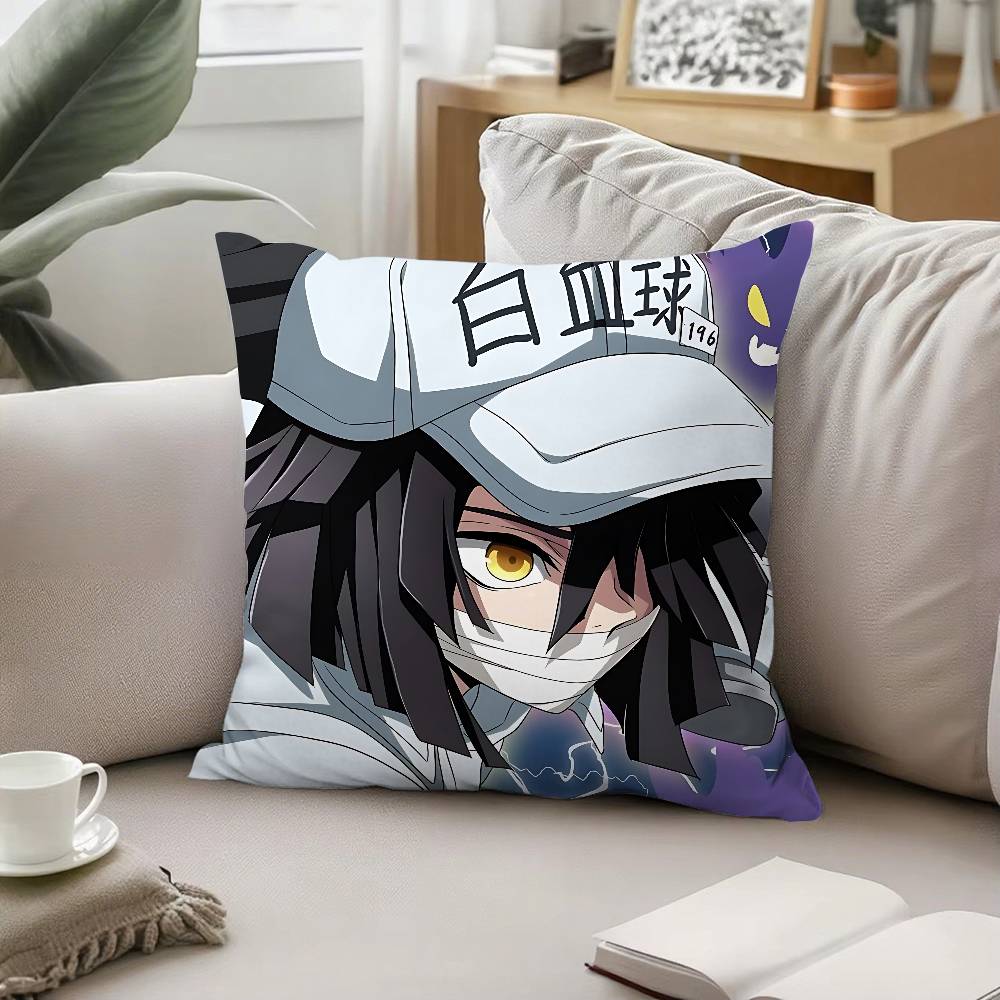 Cool Iiguro Obanai Pillow Case Cushion Cover Soft Cute Throw Pillow Case For Car Sofa Pillowcase Polyester With Zipper