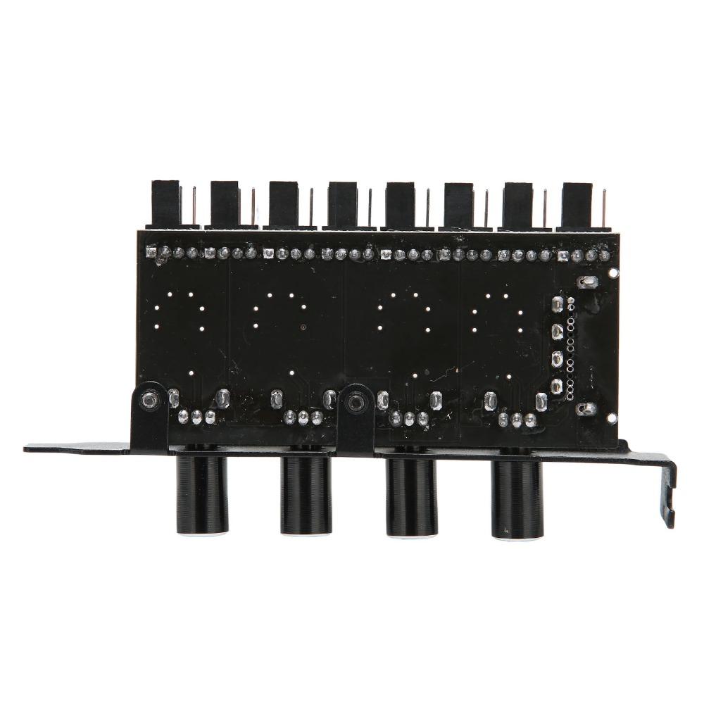 4 Knob Design Fan Speed Controller 8 Channels PWM Fan Hub Practical PC Fan Hub  CPU Cooling