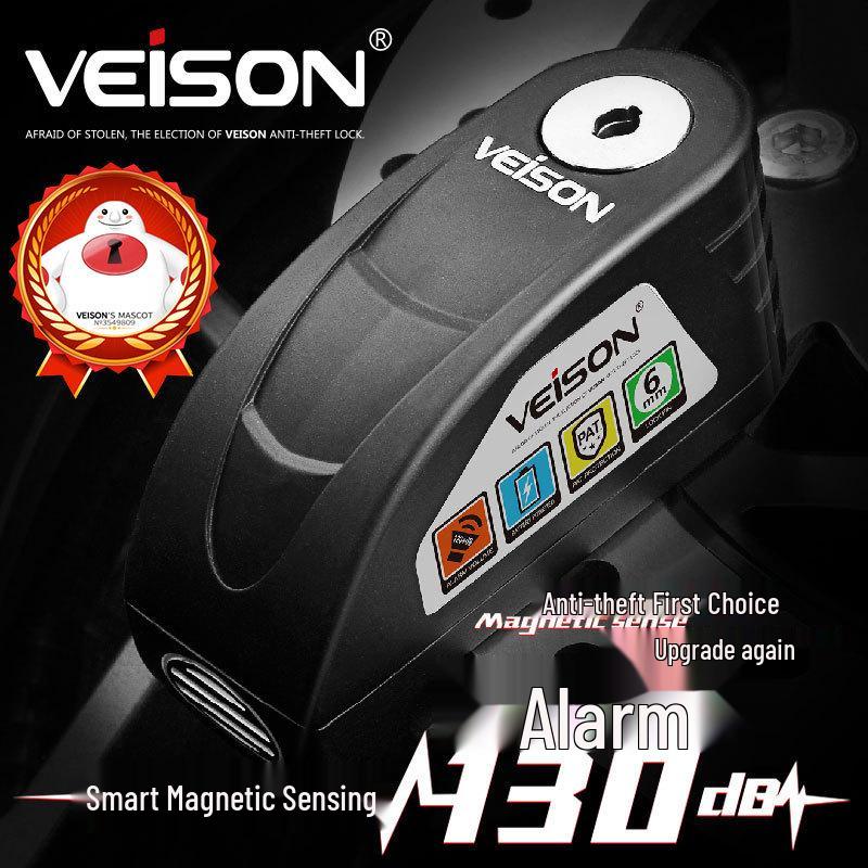 VEISON 2018 Smart Alarm Disc Brake Lock for Motorcycles & Electric Bikes