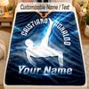 Flannel BlanketCristiano Ronaldo Custom Name Text Personalized Soft Warm Throw Blanket Home Decor Gift