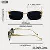 1pc Stylish Square Frameless Metal Glasses Fashionable Summer Decorative Eyewear for Men and Women