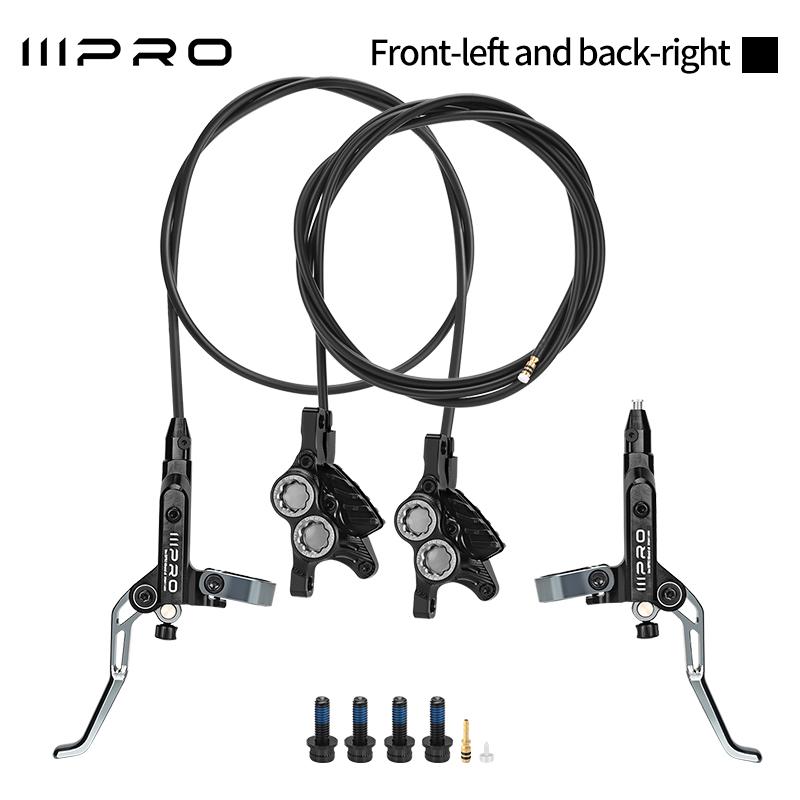 

IIIPRO C5X4 Ultralight 4 Piston Bicycle Hydraulic Brake 850/1550mm MTB Brake Cooling Oil Pressure AM DH Road Bike Disc Brake Black 1 Pair