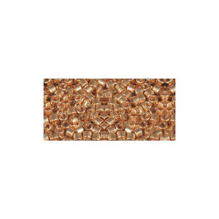 Delica-Perlen, 2,2mm, metallisch, Schachtel, gold, 4g
