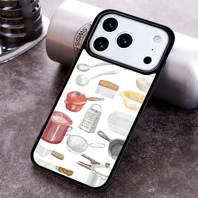 Baking Cook Chef Phone Case For iPhone 17 16 15 14 13 12 11 Pro Max Plus 17Air Soft Silicone Cover