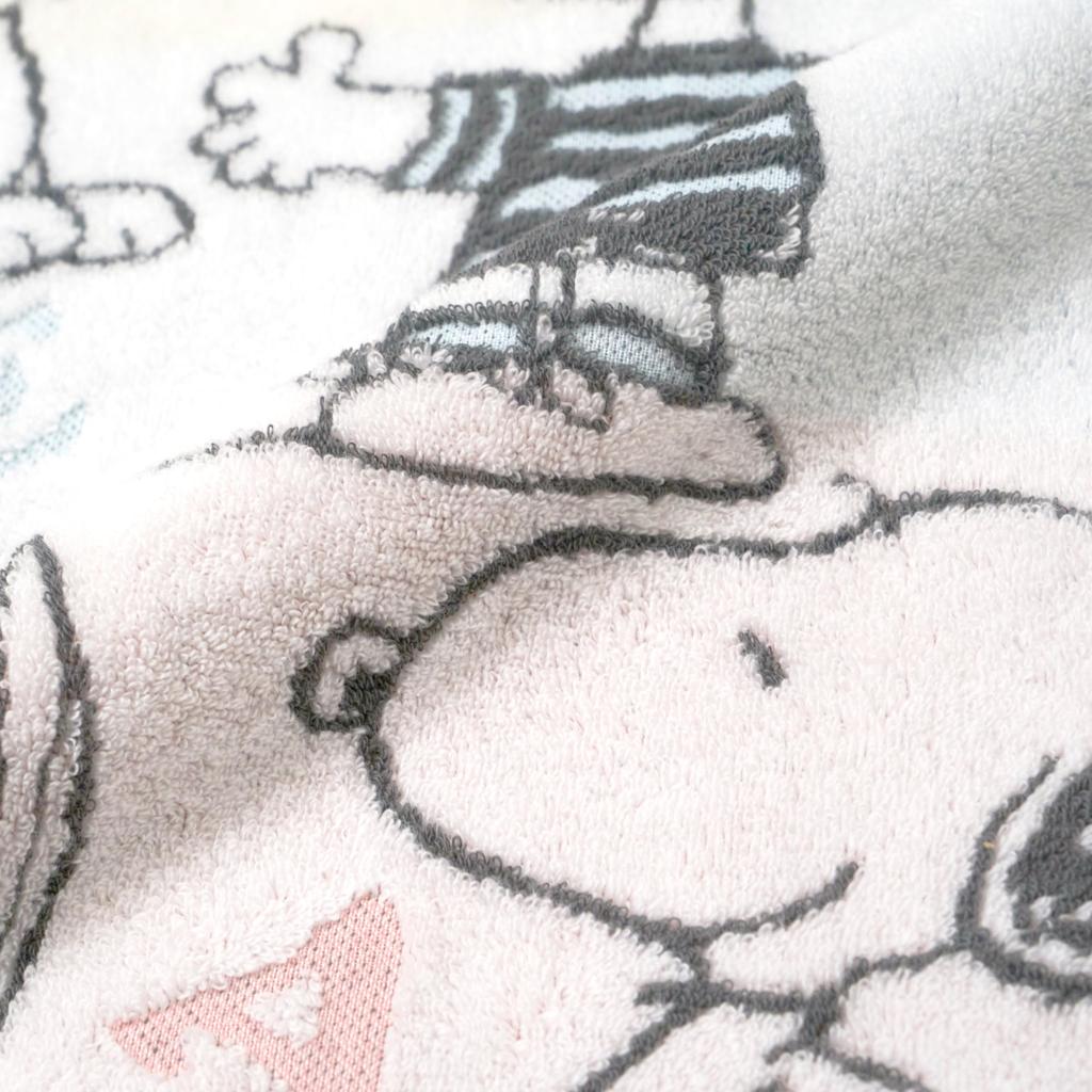 Nishikawa Snoopy Mini Towel 25 x 25cm Washable Cotton Unspun Yarn Imabari Brand White XT46706620 PN6604TW Colorful 100%