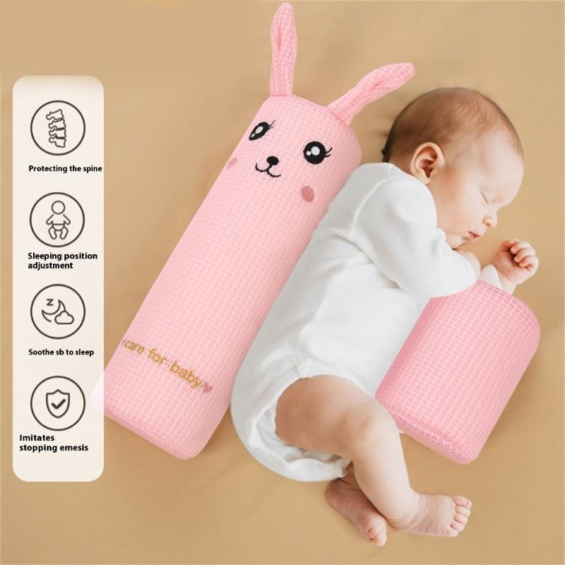 Pernă de Dormit pe o Parte pentru Bebeluși Desen Animat Design Ergonomic pentru Sugari Copii Mici Material Respirabil Model Drăguț Curățare Ușoară