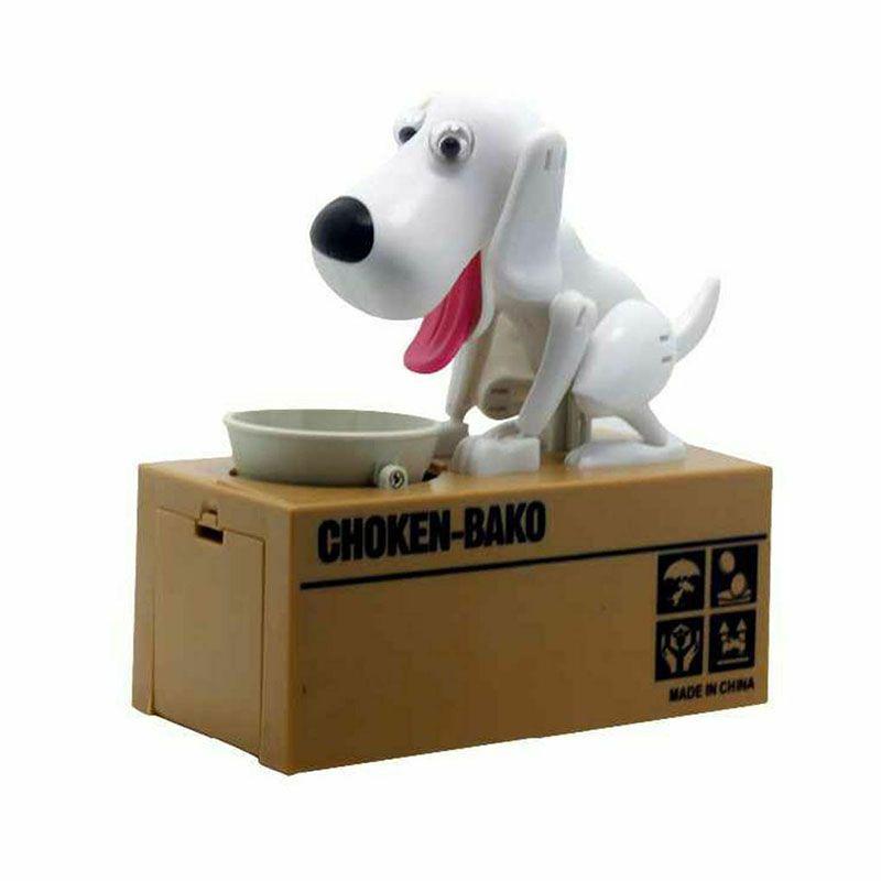 Rozkošný štěněcí prasátko s vtipnou automatickou akcí jedení pro děti