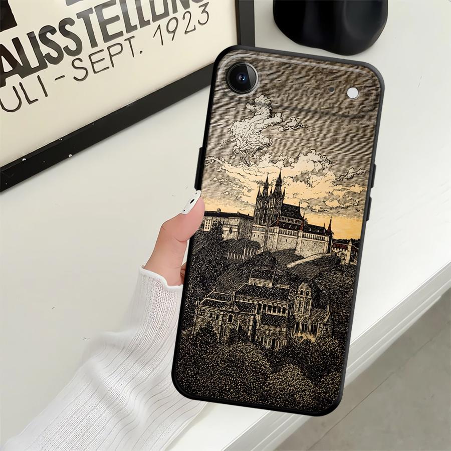 Cartoon Castle Art Funda Phone Cover Case for Apple iPhone 17 Pro Max 12 15 Pro 7 8 16 14 11 13 Air XR XS MAX