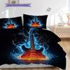 Guitar Pattern Bedding Quilt Set Quilt Cover Pillowcase Home Decoration Birthday Gift (1 * duvet cover + 2 * pillowcase, without core)
