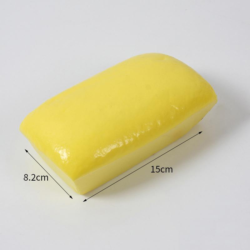 1 Pezzo Pane al Formaggio Squishy Giocattolo Antistress Rimbalzo Lento Spremere Giocattolo Fidget per Ansia ADHD Sollievo Uso Ufficio Casa