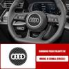 2026 Car Steering Wheel Carbon Fiber Emblem Covers Sticker For AQ3 A3 A6L A4L Q3 Q5 Q7 S3 Q2L Q5L A4 Auto Interior Decor Accessories
