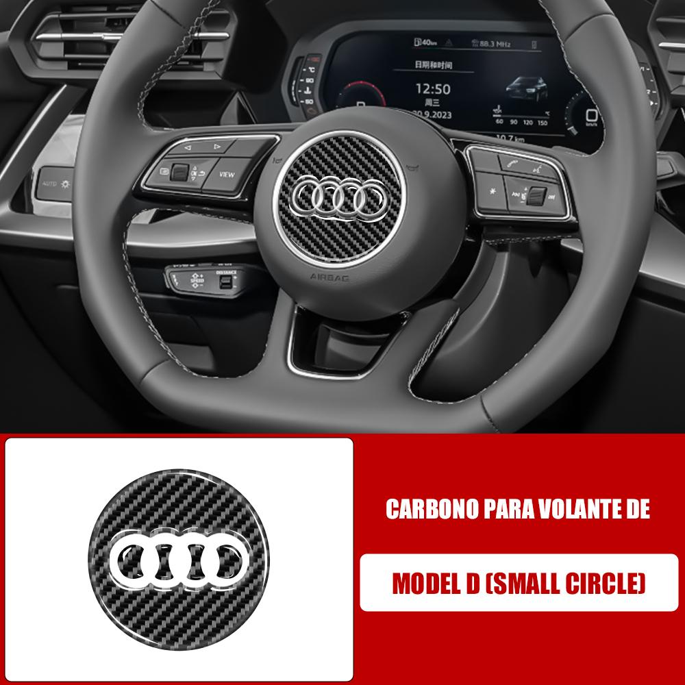 2026 Car Steering Wheel Carbon Fiber Emblem Covers Sticker For AQ3 A3 A6L A4L Q3 Q5 Q7 S3 Q2L Q5L A4 Auto Interior Decor Accessories