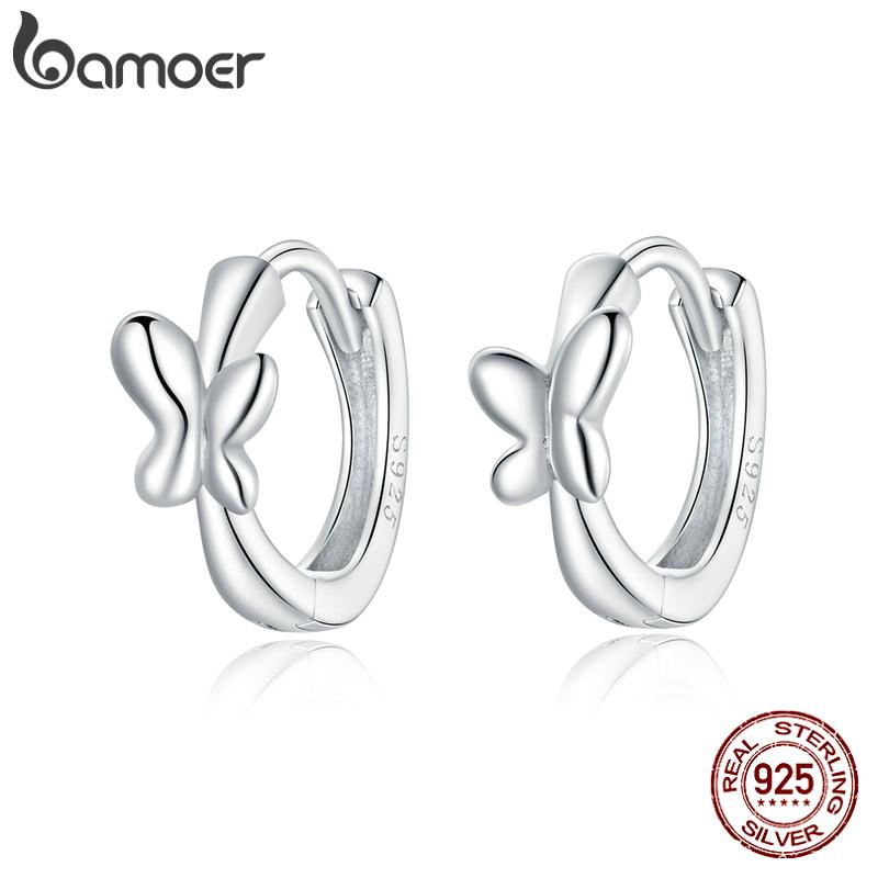 

Гипоаллергенные серьги BAMOER из стерлингового серебра 925 пробы с белым цирконием и бриллиантами, женские серьги-гвоздики D серебряный