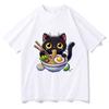 Cat RaUnisex T Shirt Fashion Unisex Aesthetic Funny Cute Noodle TShirt Unisex High Quality Japanese Anime Noodles Cotton Tees Shirts