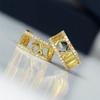 Micro-Inlaid Zircon Earrings, Roman Numerals Design, Fashion Temperament French Matching Jewelry