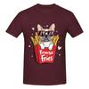 1 Piece Frenchie Fries Graphic 100 Cotton Tshirt French Bulldog Tees Tops For Unisex