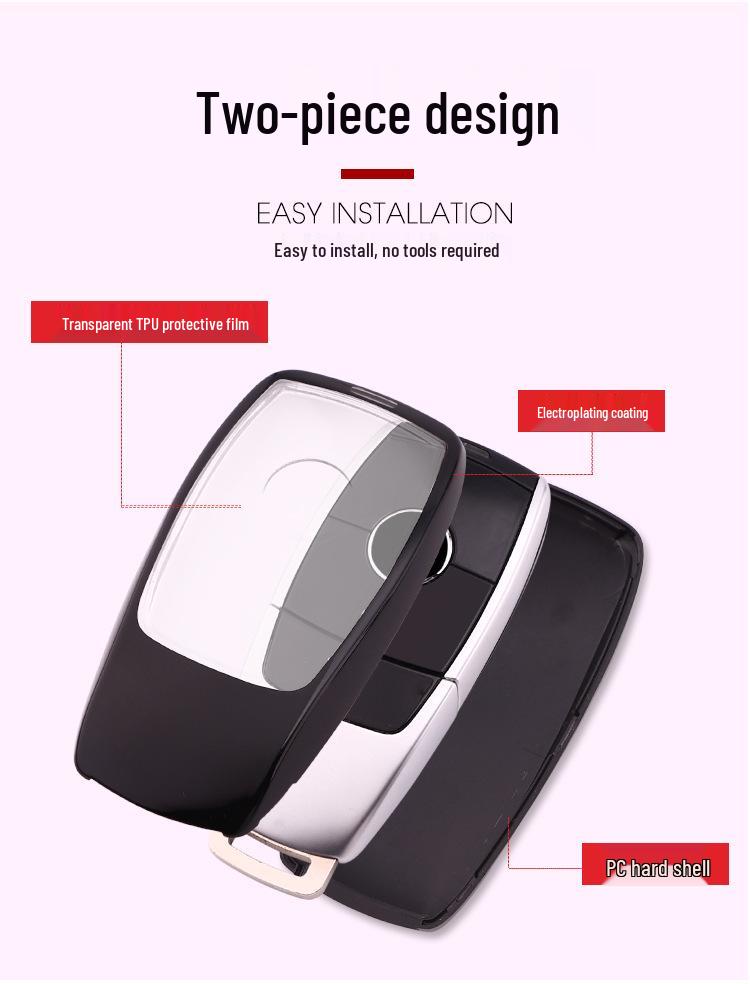 KAKTUS Diamond-Inlaid Mercedes Car Key Case for Women