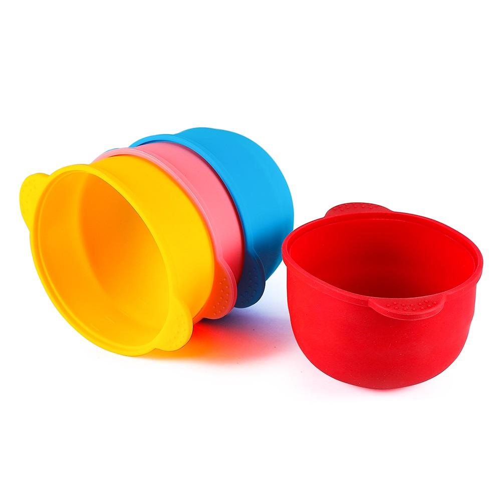 400 ml Silikonschüssel für Wachserhitzer, hitzebeständiges Silikagel, wiederverwendbarer Wachstopf, Haarentfernungswachsbohnen, Mikrowellen-Heizschüssel