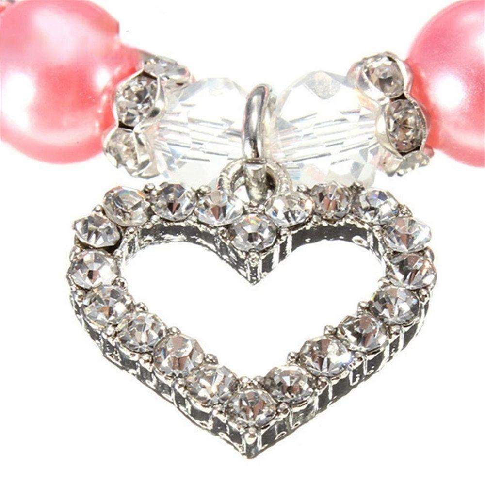 -studded Pearl Necklace Pet Accessories Princess Style Pet Collar Necklaces Pendants Collar