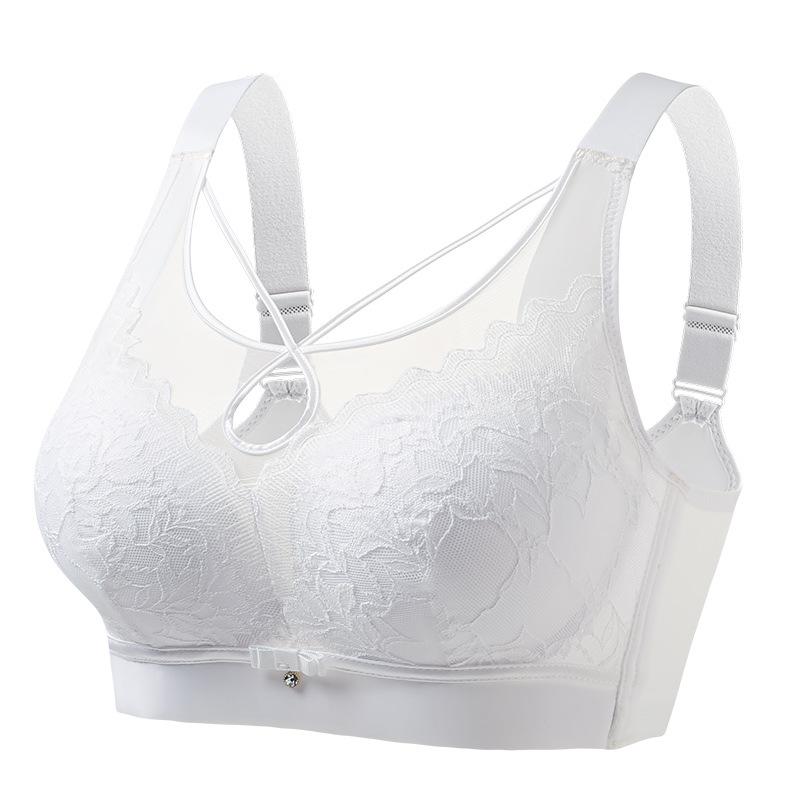 Adjustable bra, no magnetic, no steel ring, gather comfortably, anti-light, large size, full cup, double breasts