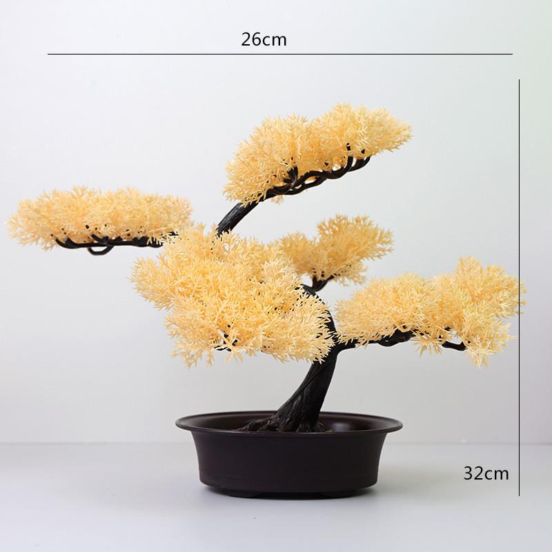 Home Decor Artificial Pine Tree With Plastic Material For Living Room And Office Display