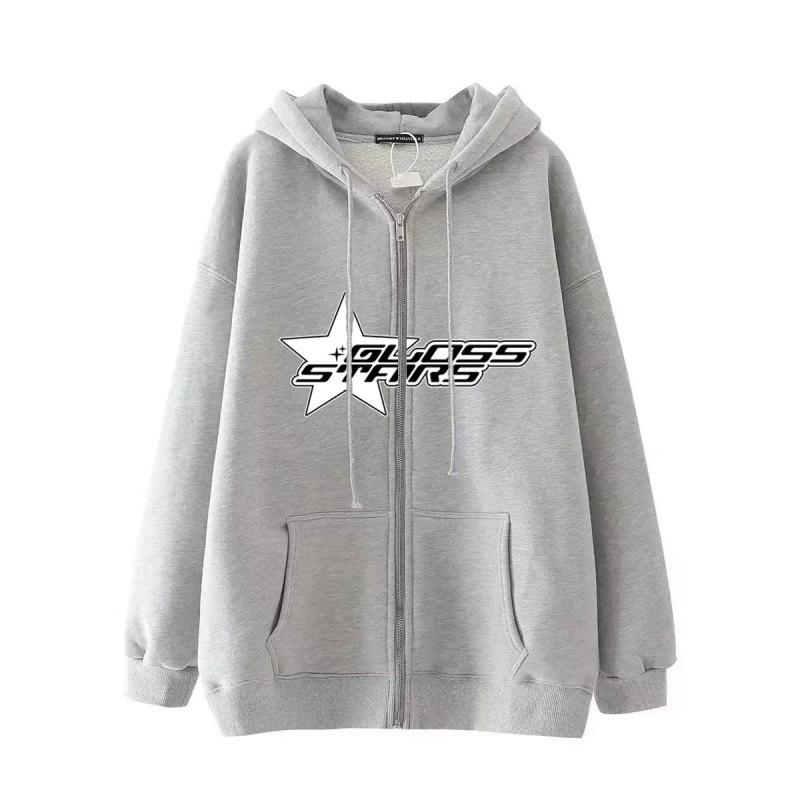 Evropské a americké pánské oblečení Amazon Dark Style Hip-hop Gotický Harajuku Y2K Pentagram Mikina s kapucí na zip Mikina s kapucí