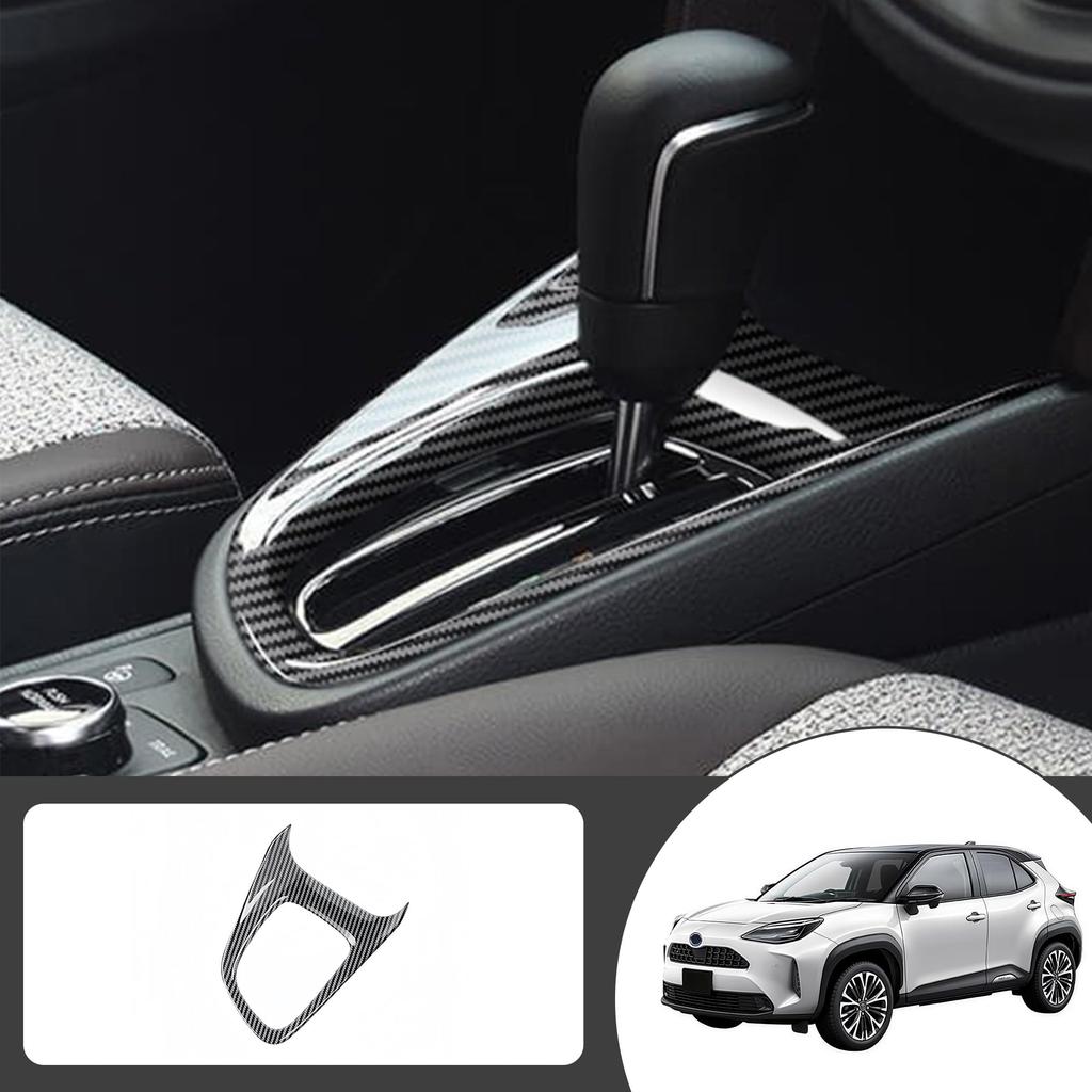Compatible with this is a car interior console shift base shift base and shift panel a dedicated accessory for the new Yaris and Yaris Cross featuring