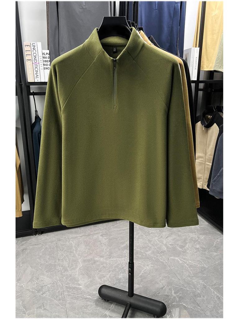 Men's Thermal Fleece Half-Zip Long-Sleeve Hoodie