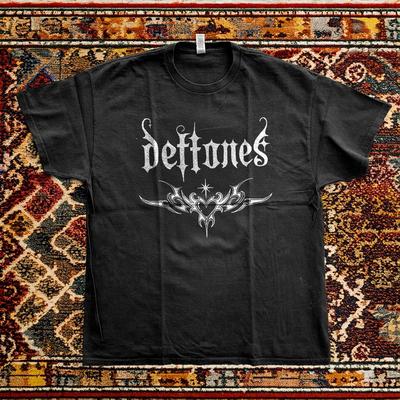 Deftones Band Logo Gothic Heart TShirt Black Cotton Tshirt Size S5XL Unisex T-Shirt