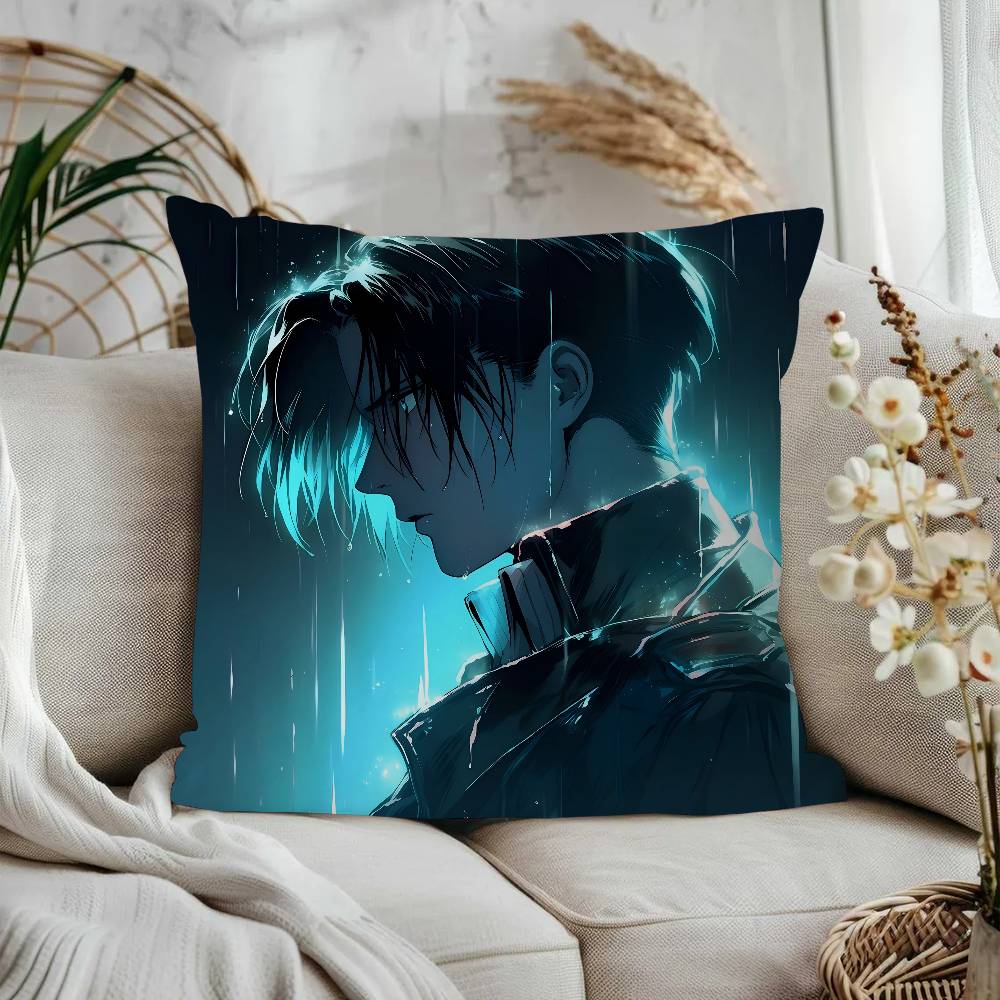 

Levi Ackerman Pillow Cover Sofa Cushion Cover Home Room Decoration Children Gift 12x12Inch
