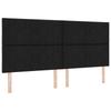 Box Spring Bed with Mattress Black 200 X 200 Cm Fabric