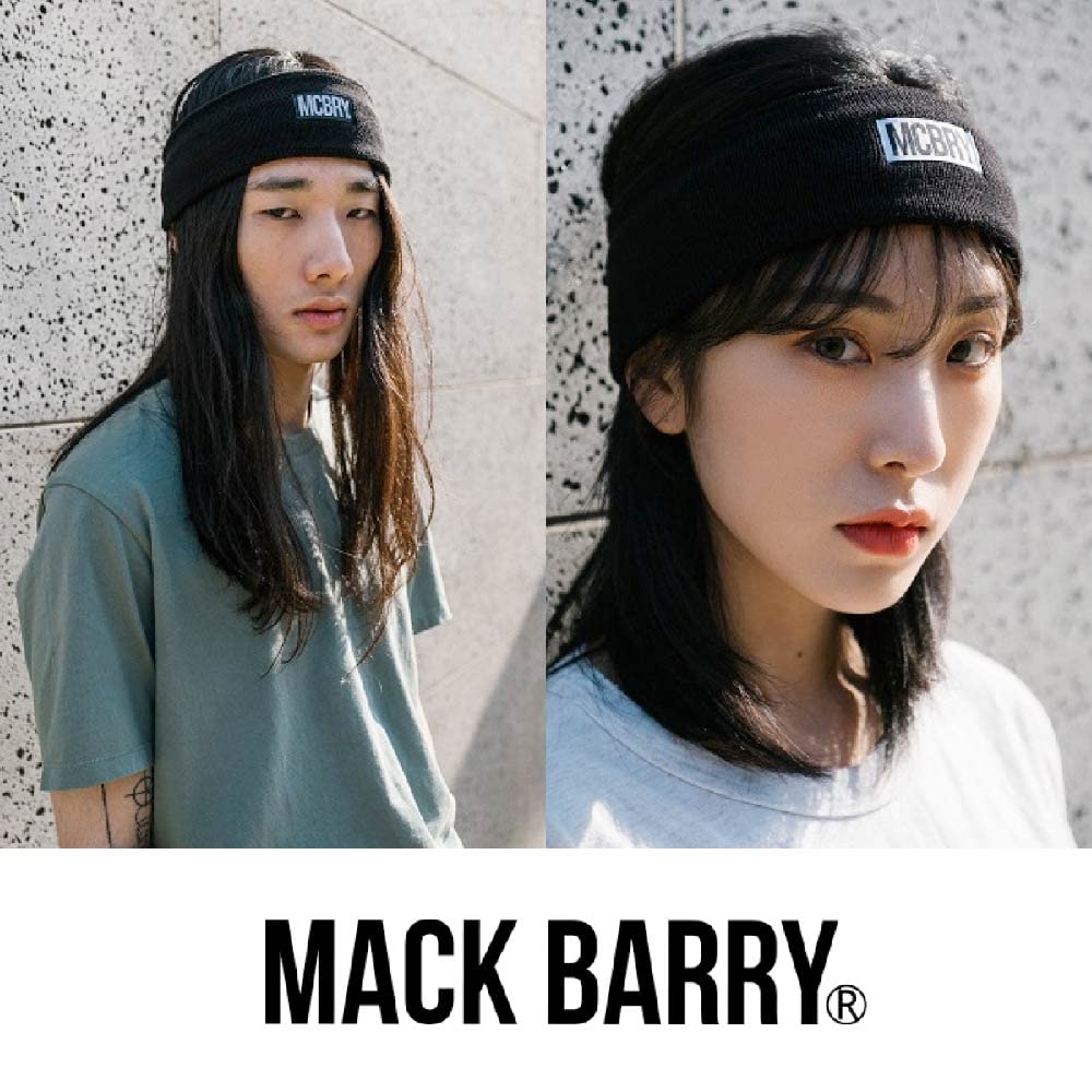 MACK BARRY Hairband for Men and HAIR BAND BARRY HAIR BAND Women, Unisex, Brand, Sports, Gym, Dance, Stylish, Cute, Simple, (MACK BLACK)