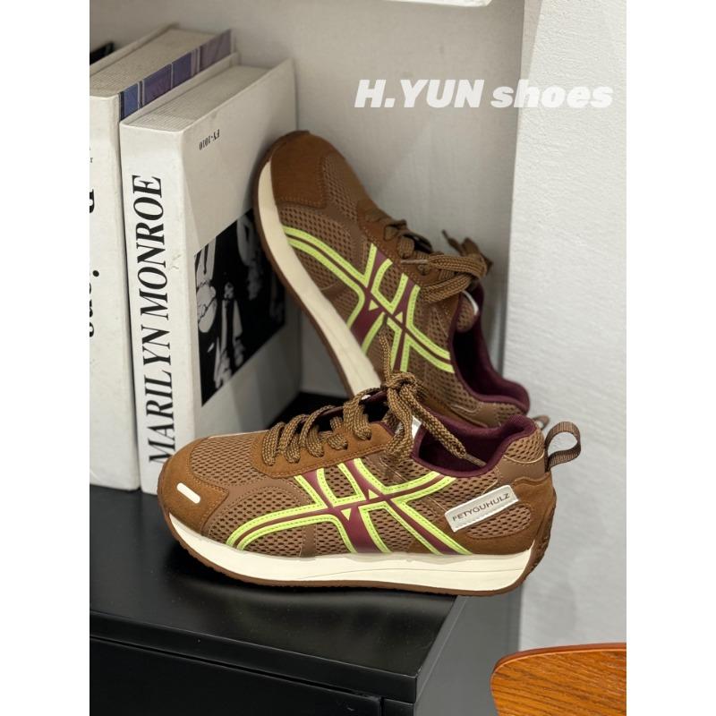 

Thick-soled mesh dad shoes women s new spring and summer breathable height increase casual sports versatile 40 коричневий