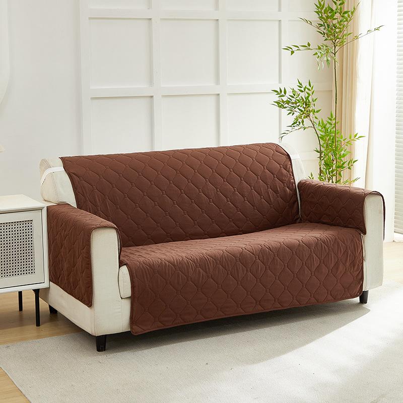 Quilted Diamond Patterned Sofa Cushion Straight Sofa Protective Cover Dustproof Anti Slip Wear-resistant Home Protective Covers Universal Couch Mat