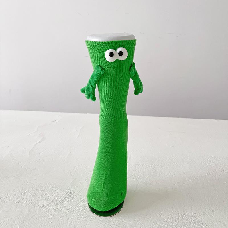 

Дофаминовые конфетно-цветные парные магнитные носки «Рука в руке», милые носки средней длины для женщин и мужчин One Size