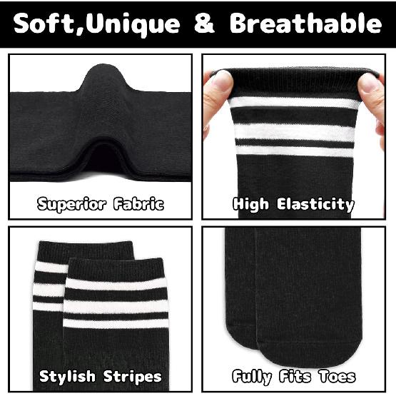 Olreco Toddler Soccer Socks Boys Girls Soccer Socks Kids Knee High Socks for Toddler Girls Toddler Tube Socks with Stripes