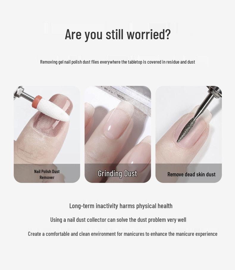 High-Speed Turbo Stepless Manicure Dust Collector & Nail Grinder