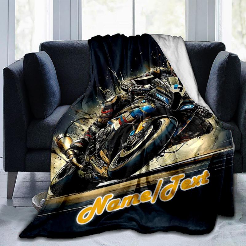 1PC Custom Name Spirit: Style Flannel Blanket Versatile,all-season Throw Suitable for the Living Room,bedroom,camping,travel,and Gift