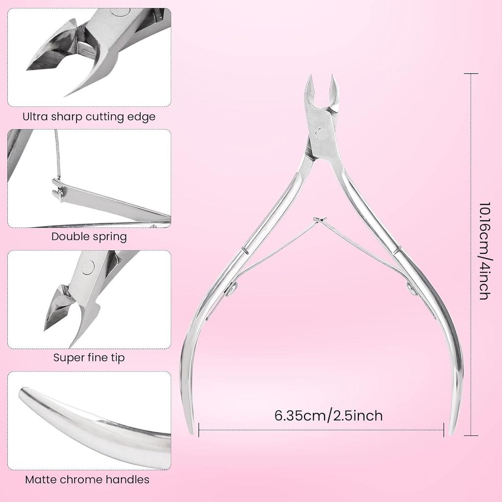 1 Pcs Nail Cuticle Scissors Professional Cuticle Cutter Nail Nippers Scissors Manicure Pusher Pedicure Tong Dead Skin